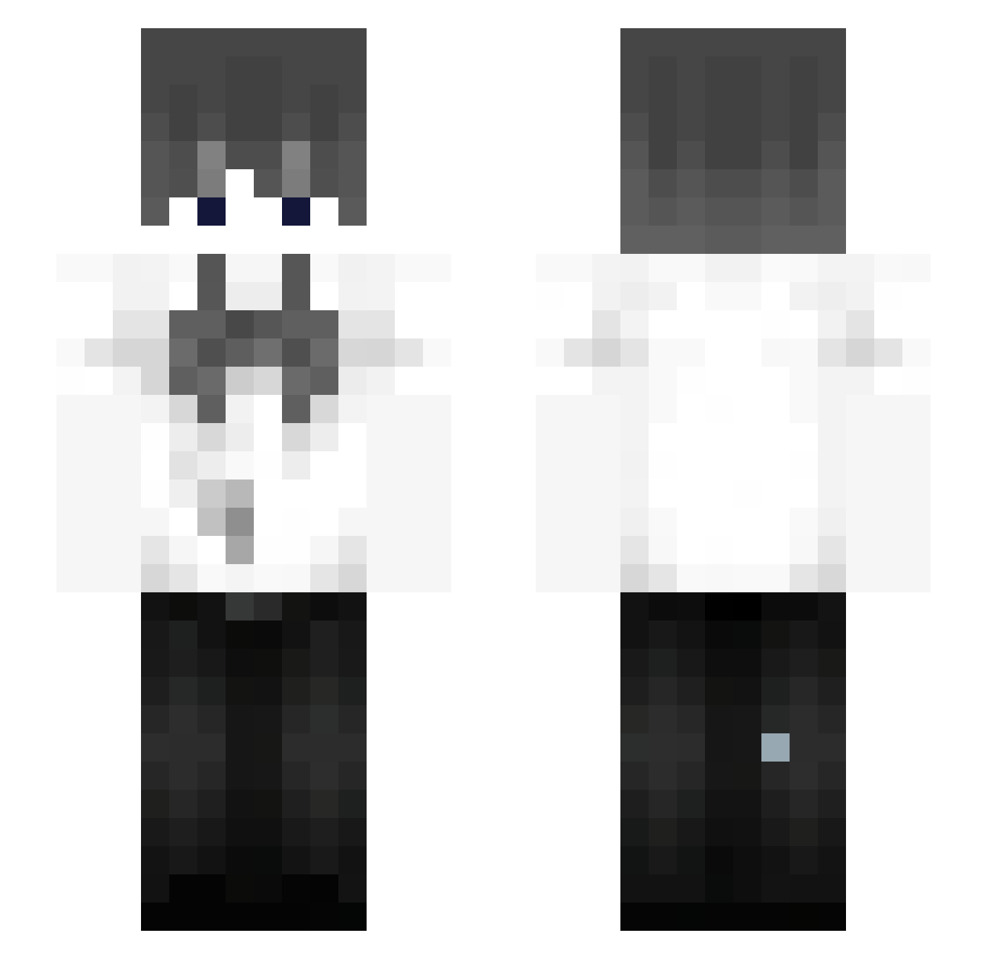 P1NKX11 Minecraft skin, front and back view