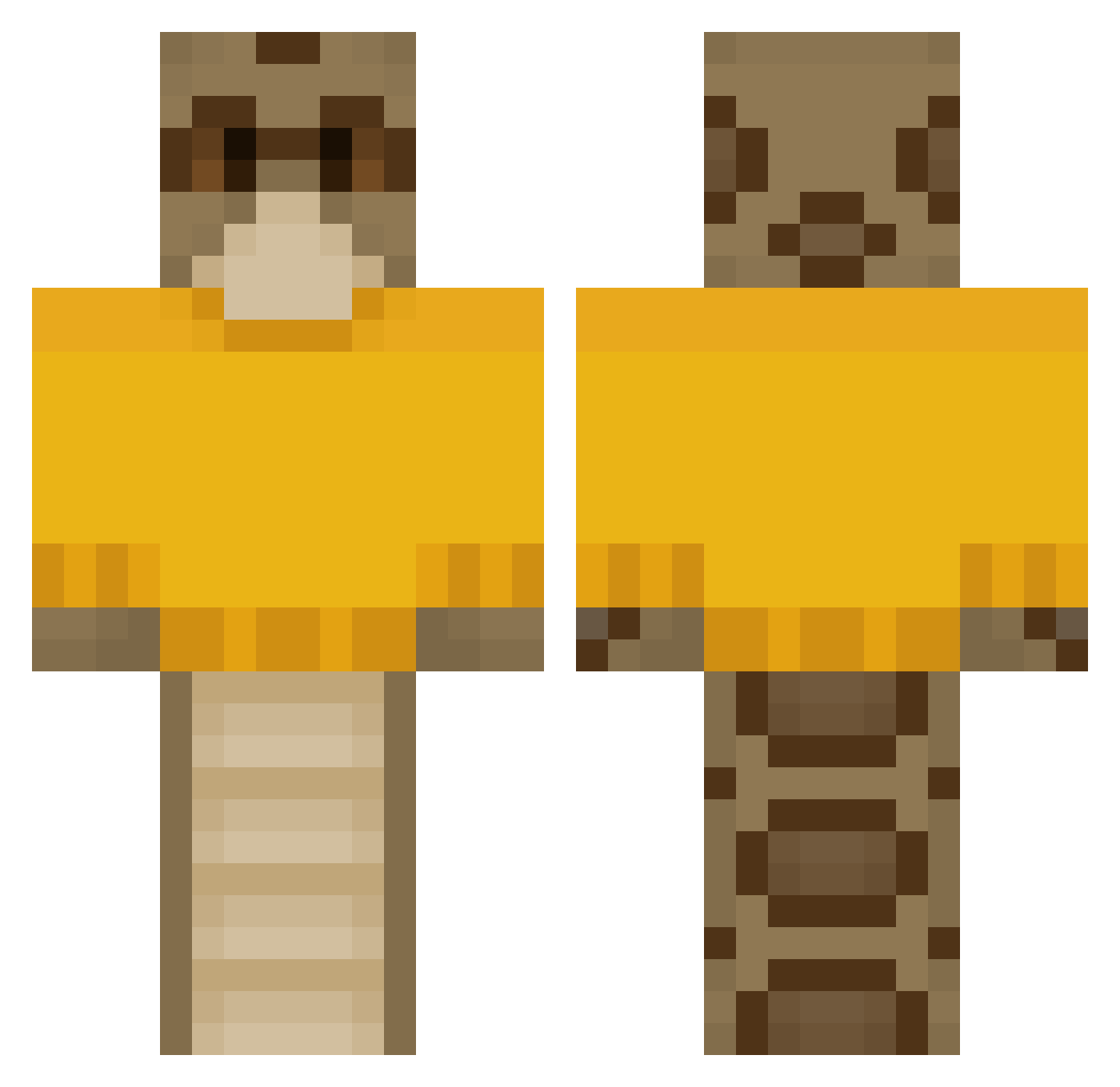 ssmoog Minecraft skin, front and back view
