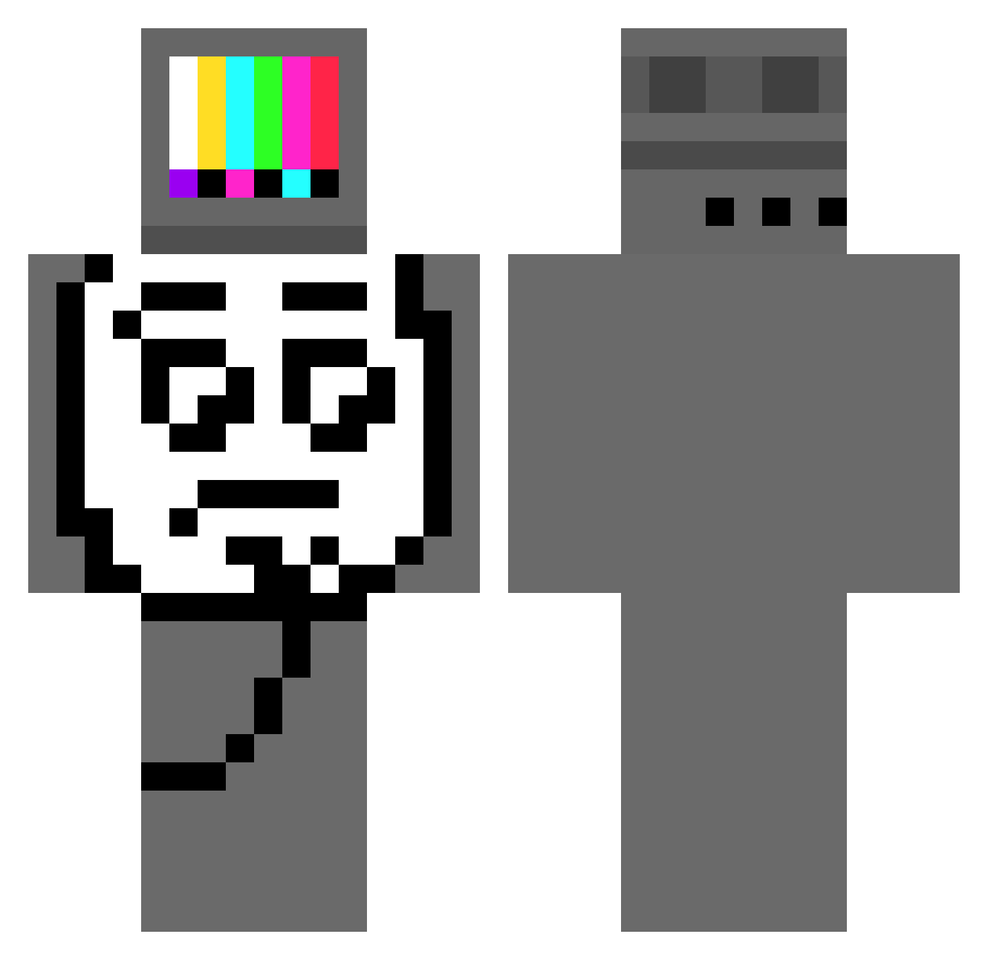 leonid_TV Minecraft skin, front and back view