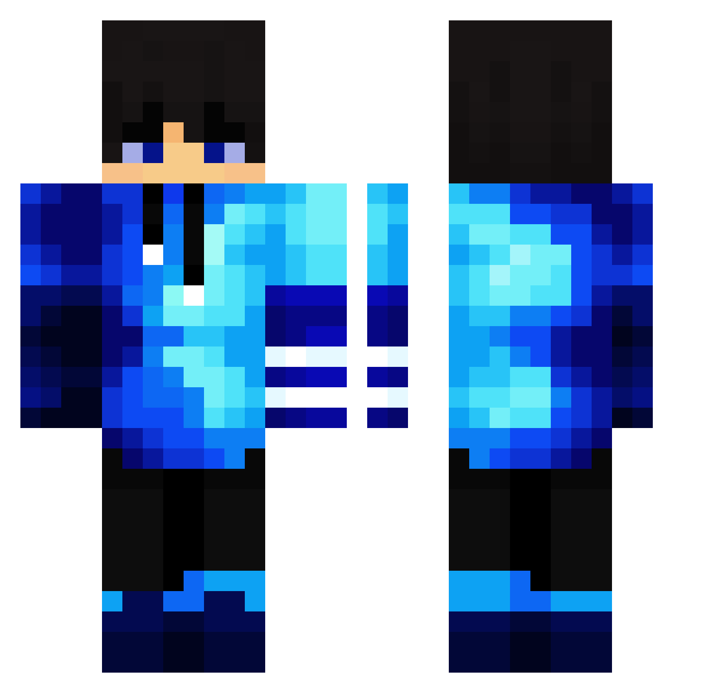 zMikeCastro Minecraft skin, front and back view