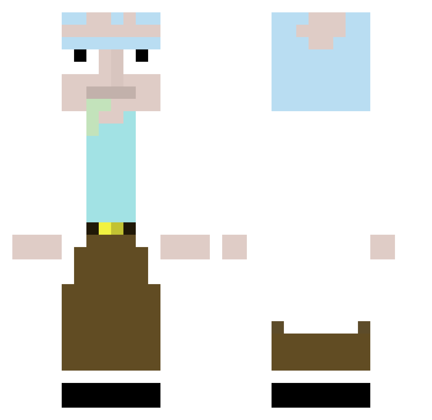 pege_084 Minecraft skin, front and back view