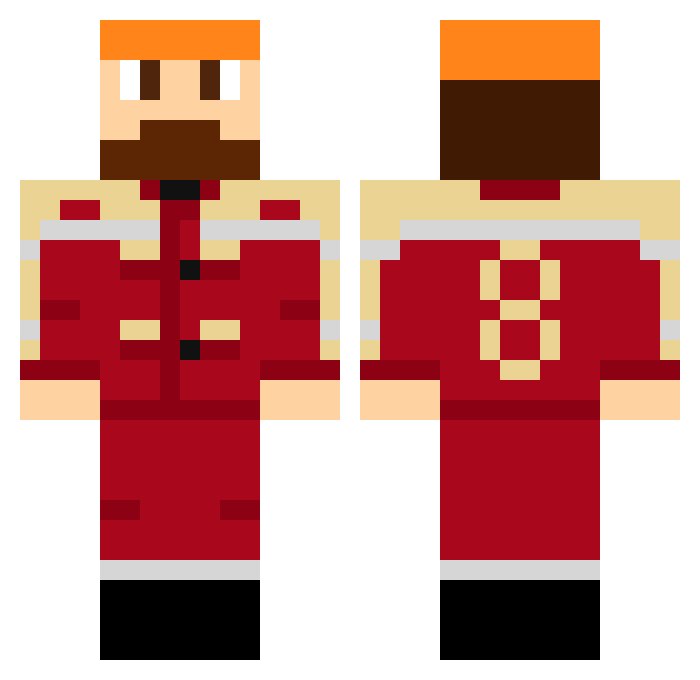 mixa999999 Minecraft skin, front and back view