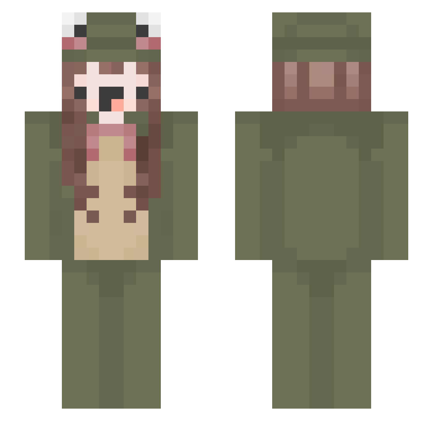 melinaciel Minecraft skin, front and back view