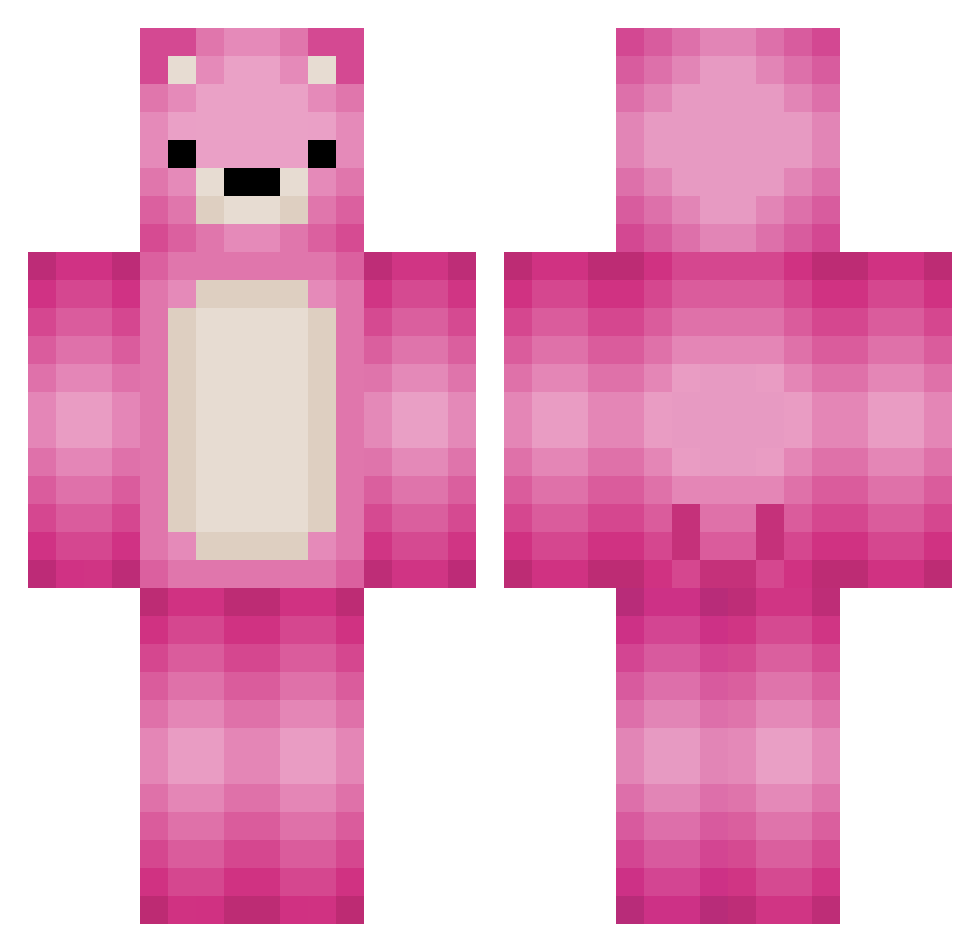 PotScrub Minecraft skin, front and back view