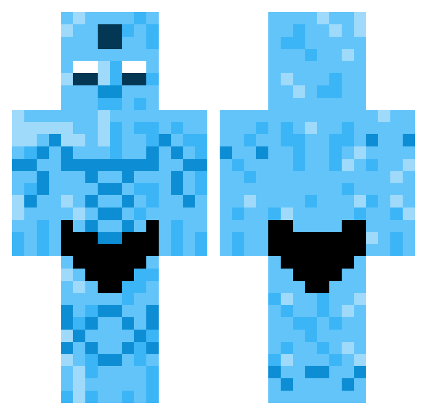shinobifilms Minecraft skin, front and back view