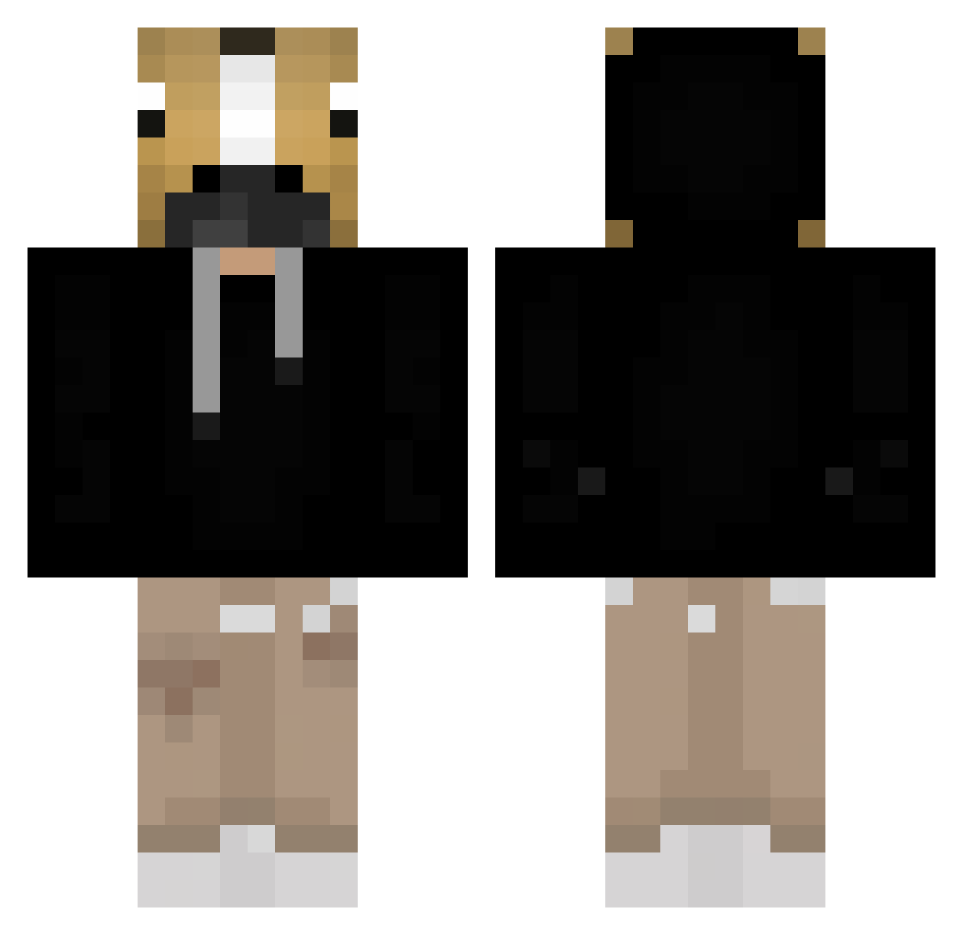 exerito Minecraft skin, front and back view