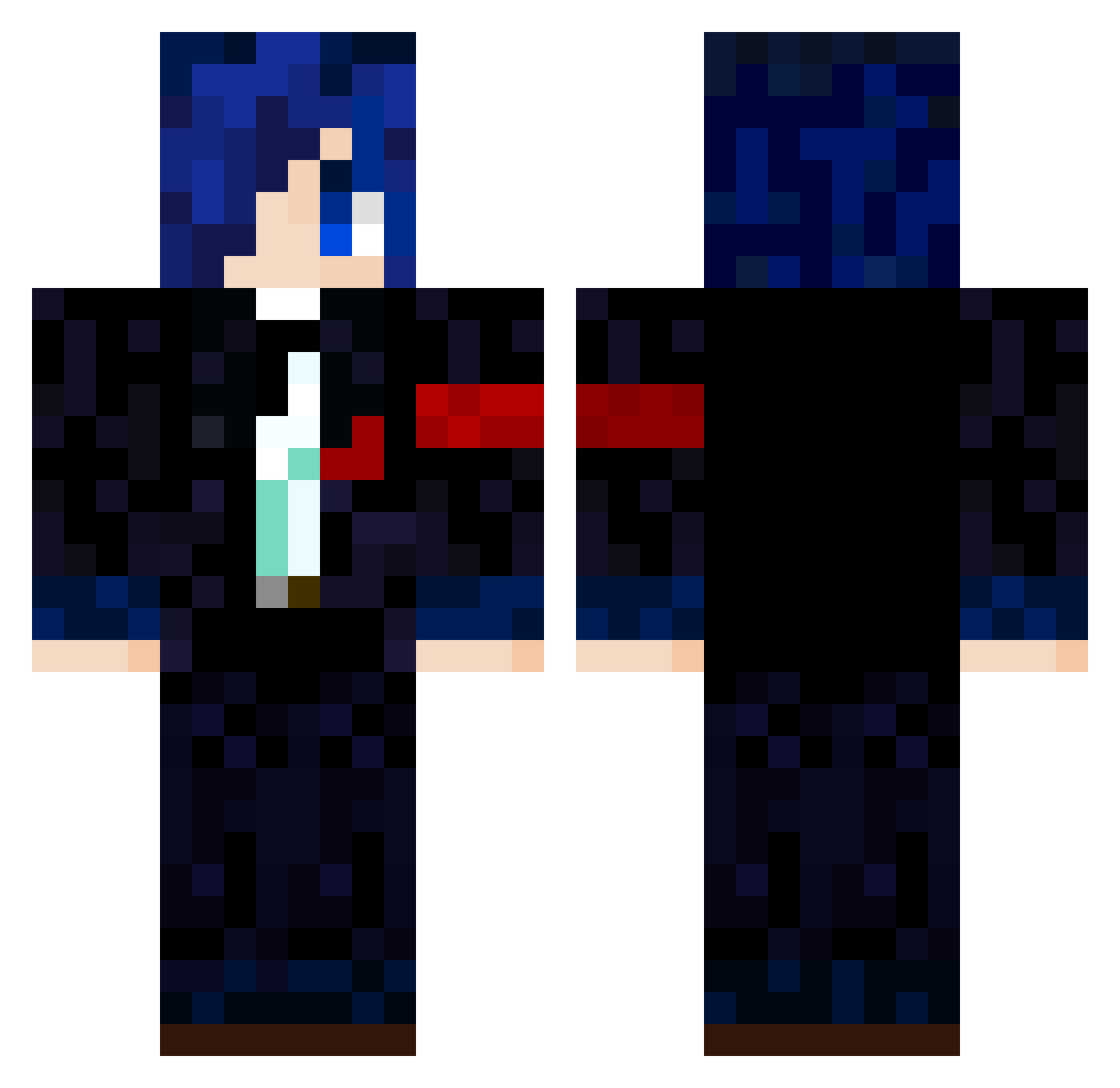 ZzzzZzzz11z Minecraft skin, front and back view