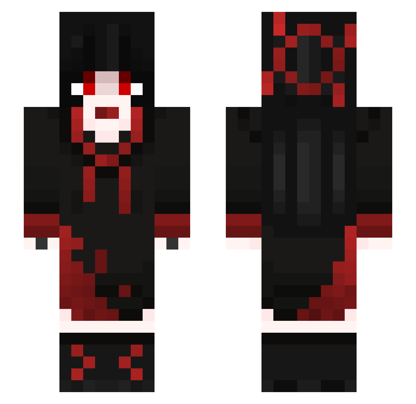 zha_ge Minecraft skin, front and back view