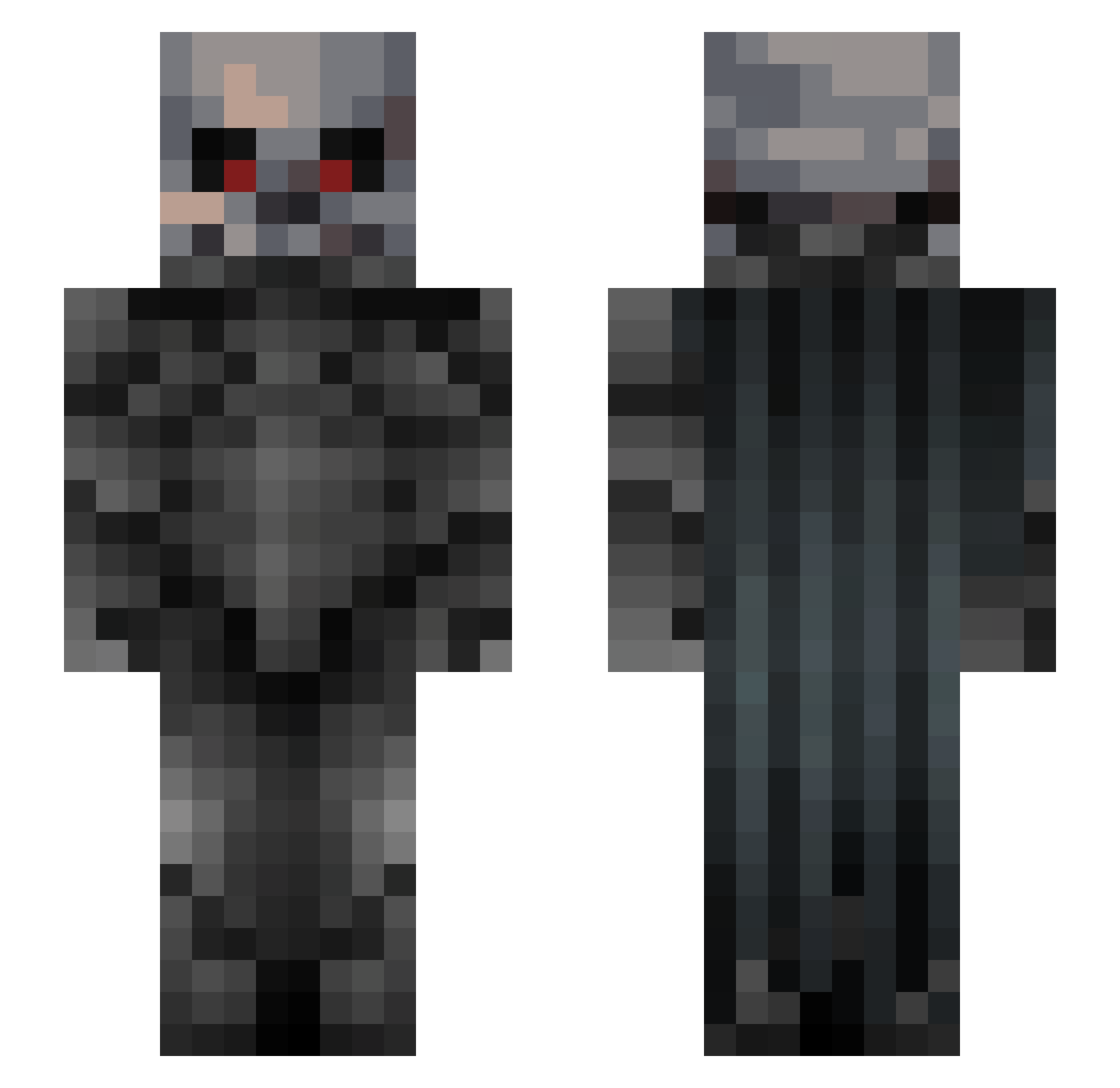 JeanBiague Minecraft skin, front and back view
