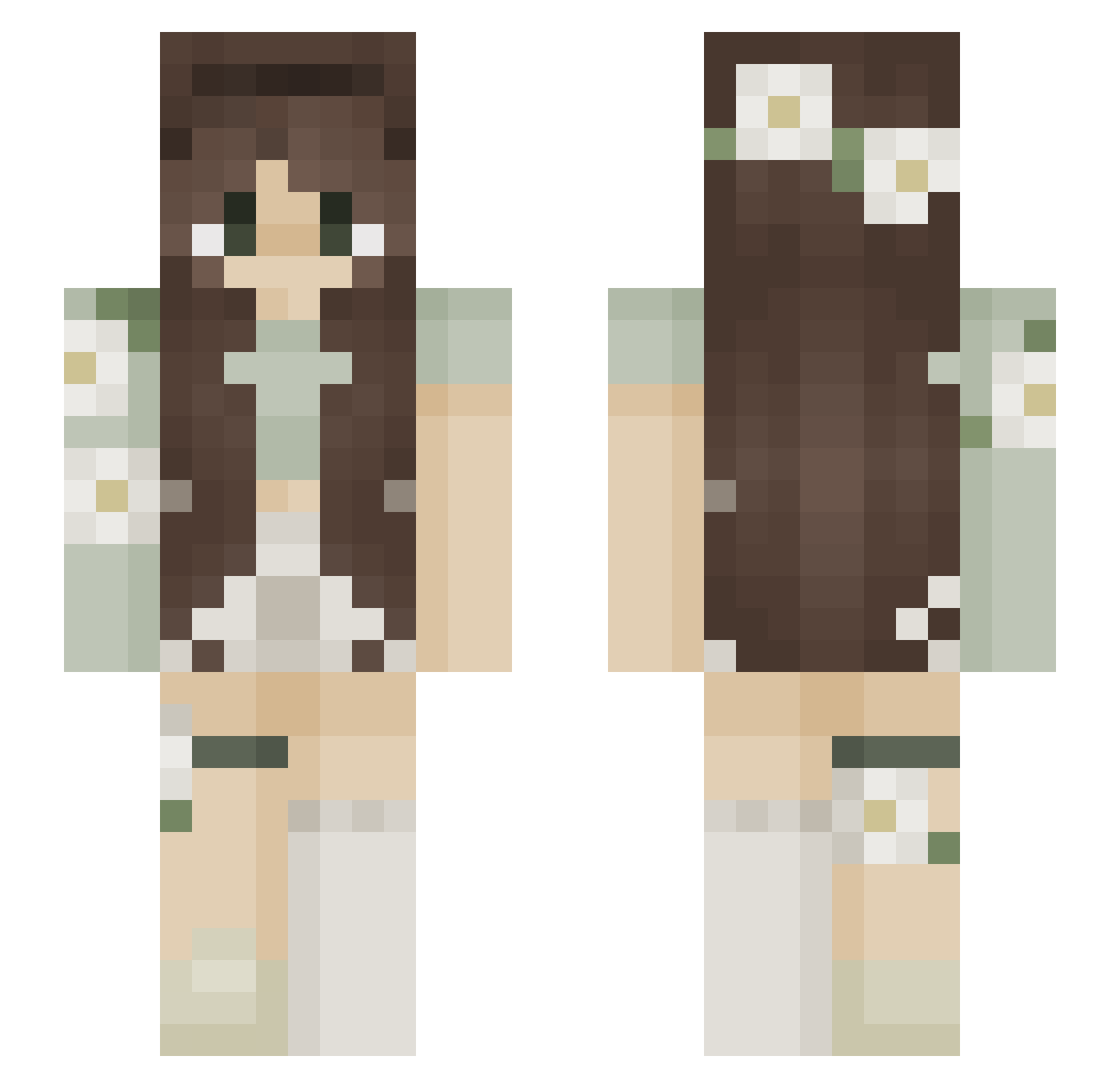 __Kiwii__ Minecraft skin, front and back view