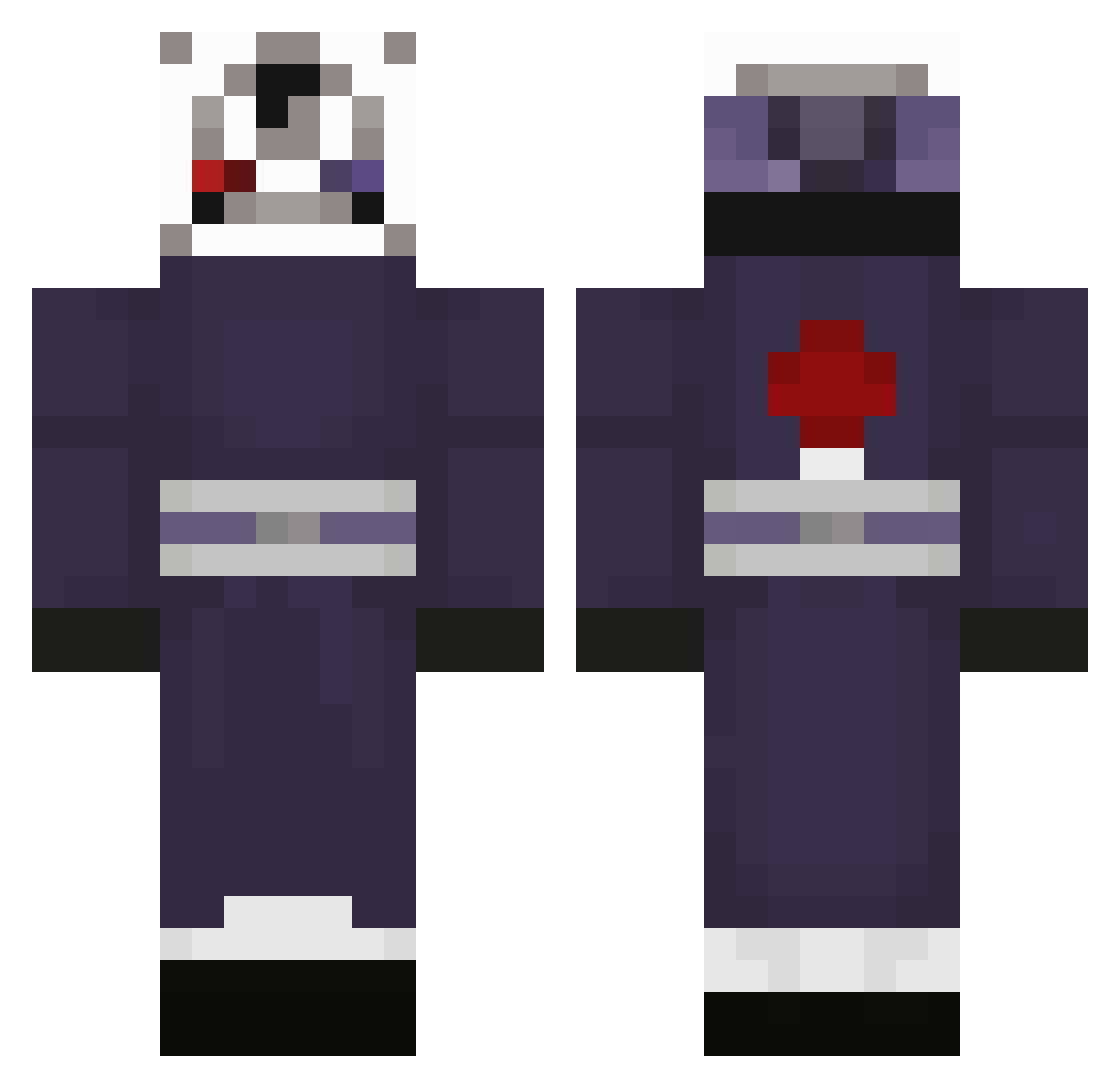 BenLow_ Minecraft skin, front and back view