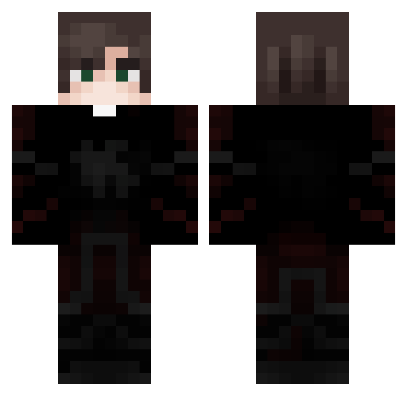 HOLLOW_VX Minecraft skin, front and back view
