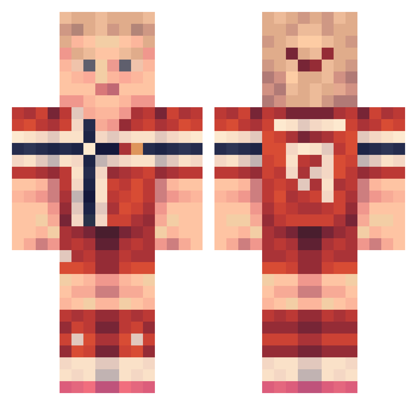 armitage1 Minecraft skin, front and back view