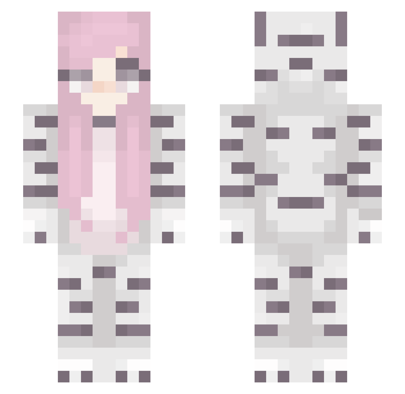 Mylioba Minecraft skin, front and back view