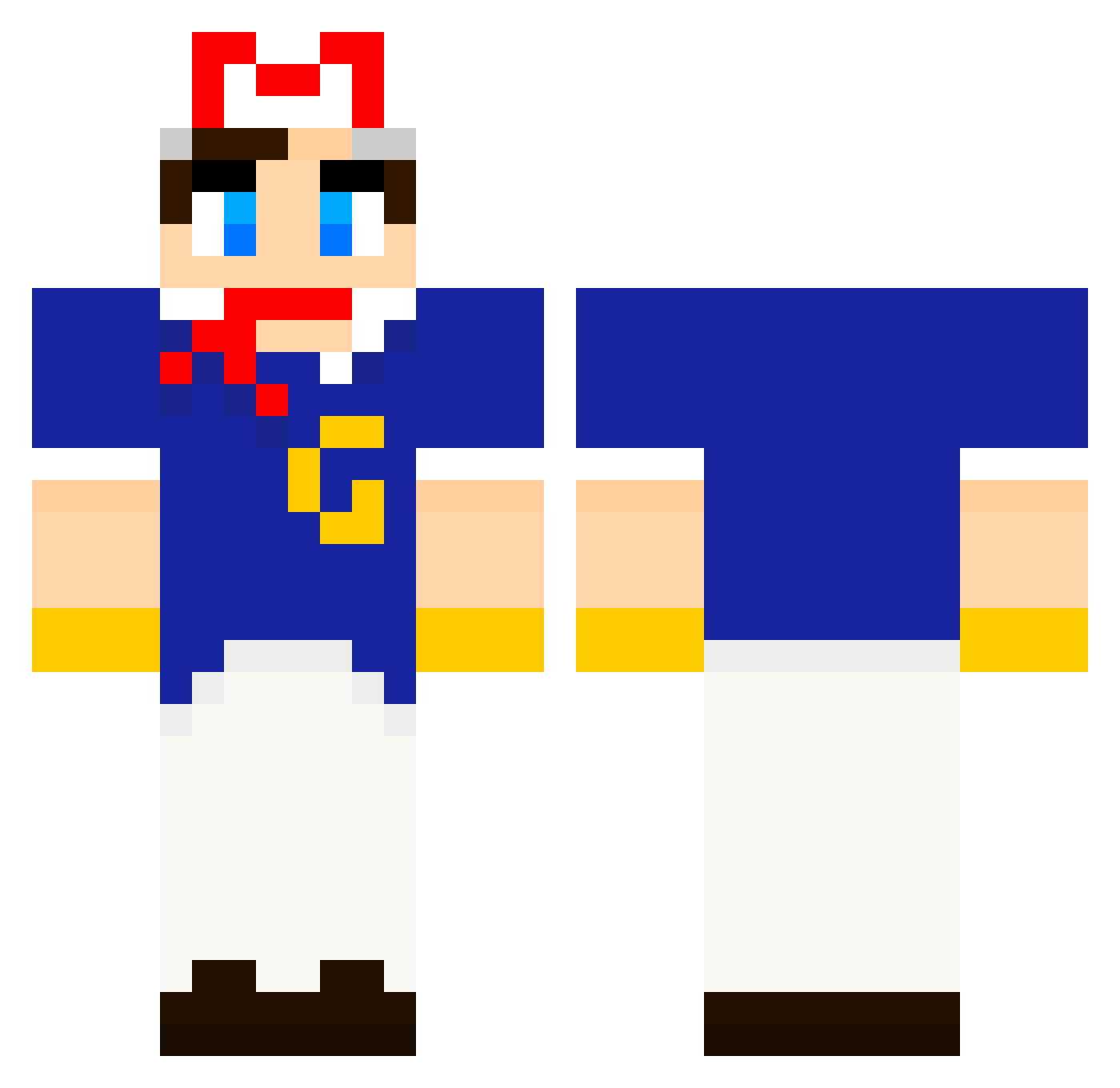 IIXTIZZYXII Minecraft skin, front and back view