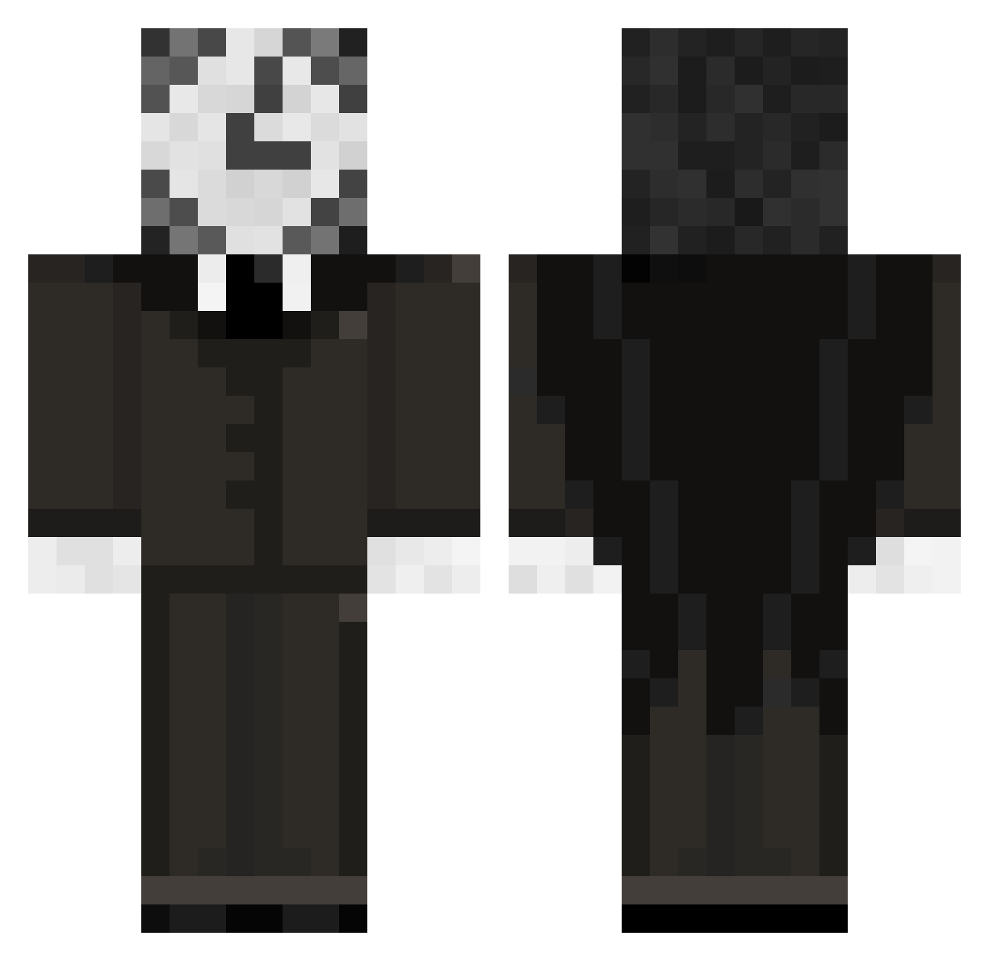 Multiversity Minecraft skin, front and back view