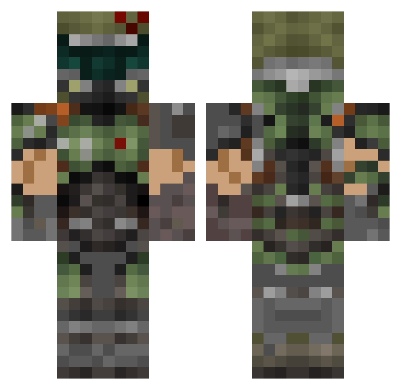 nikibrice Minecraft skin, front and back view