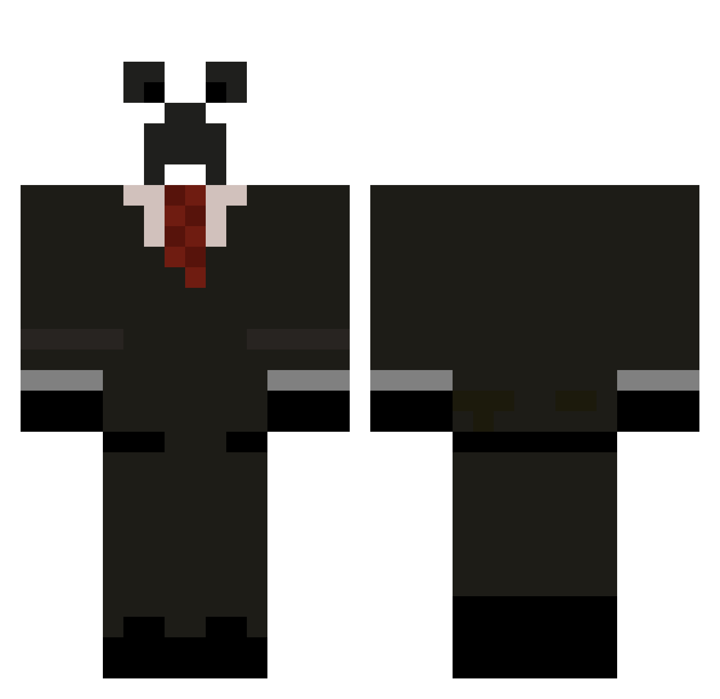 BaguetteL Minecraft skin, front and back view