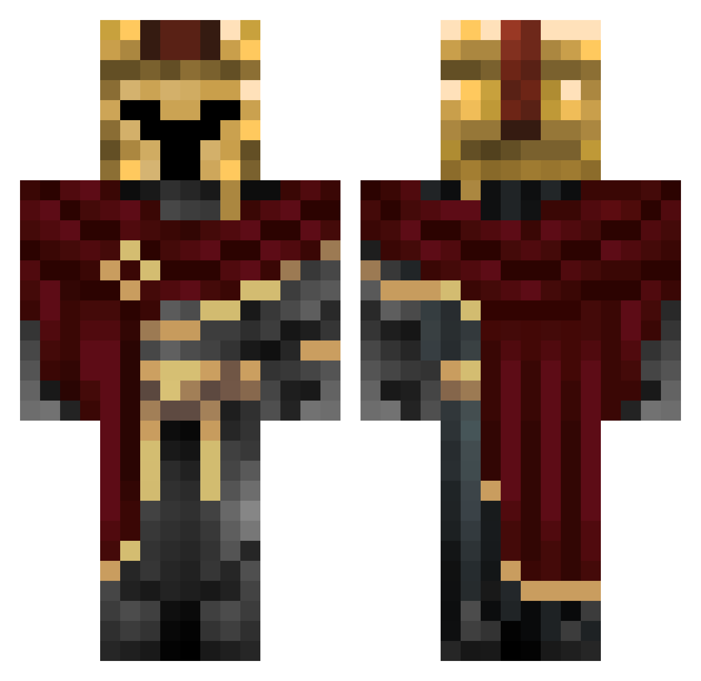 Igr1t Minecraft skin, front and back view