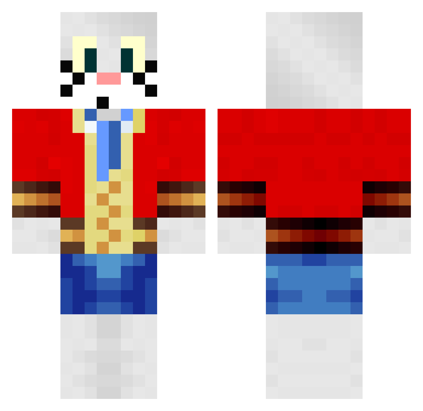 Tadooo Minecraft skin, front and back view