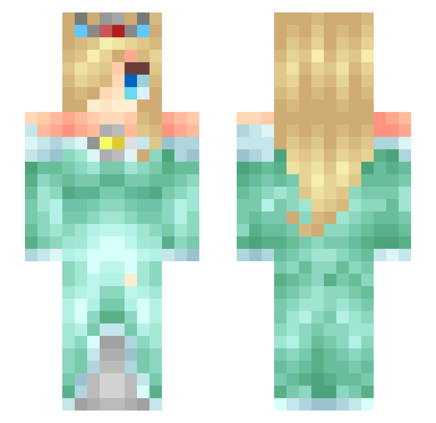 JamboreeRosalina Minecraft skin, front and back view