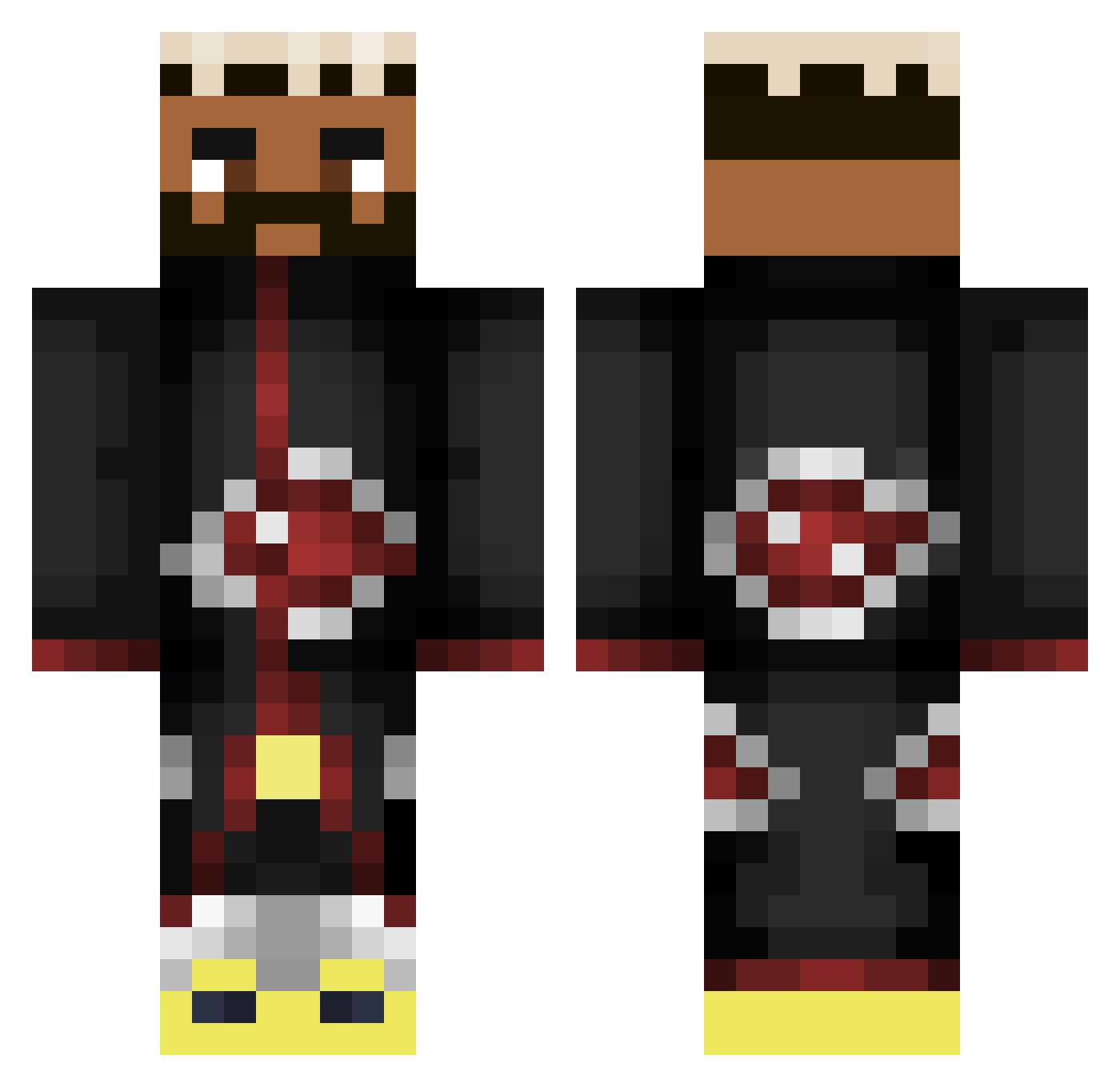 its_RtisT Minecraft skin, front and back view
