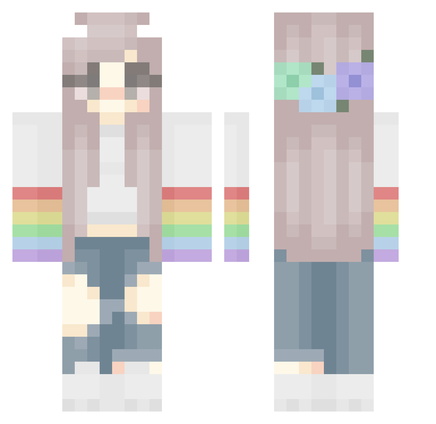 Knight_HaiN Minecraft skin, front and back view