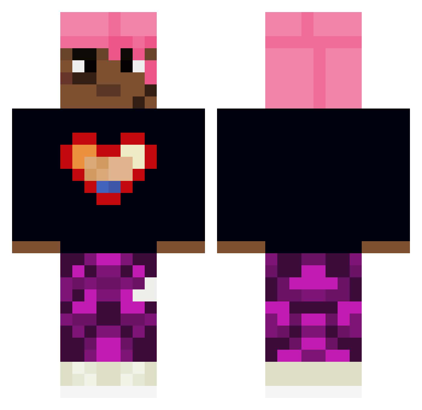 BoazvdWeele Minecraft skin, front and back view