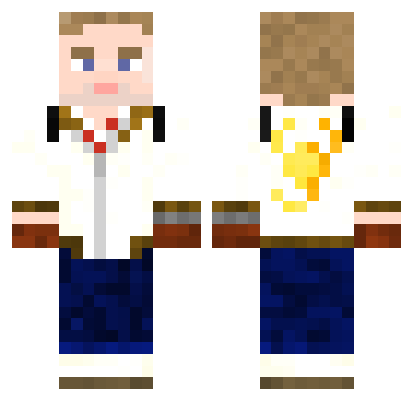 Jovenni Minecraft skin, front and back view