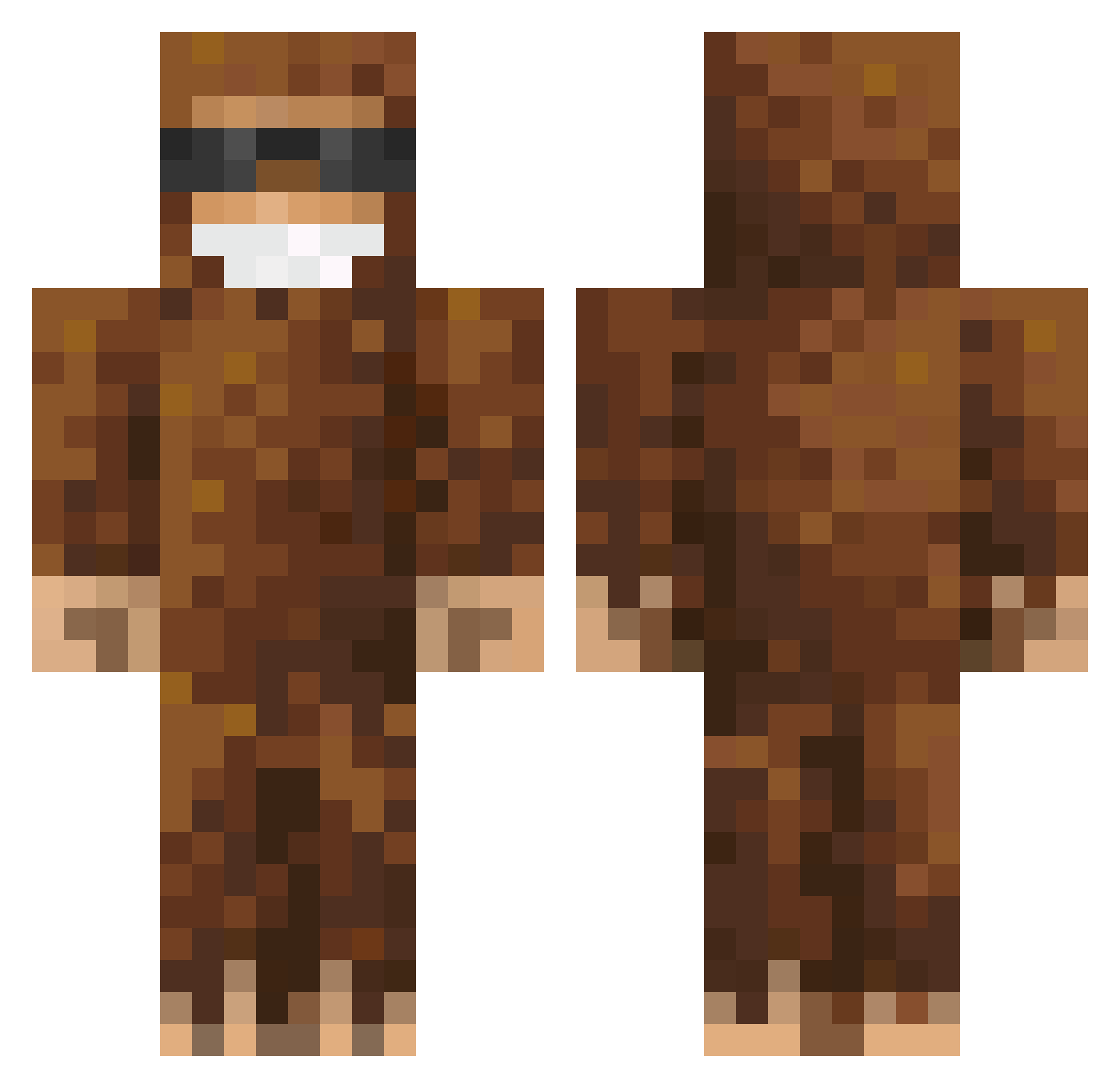 swaglicious_mace Minecraft skin, front and back view