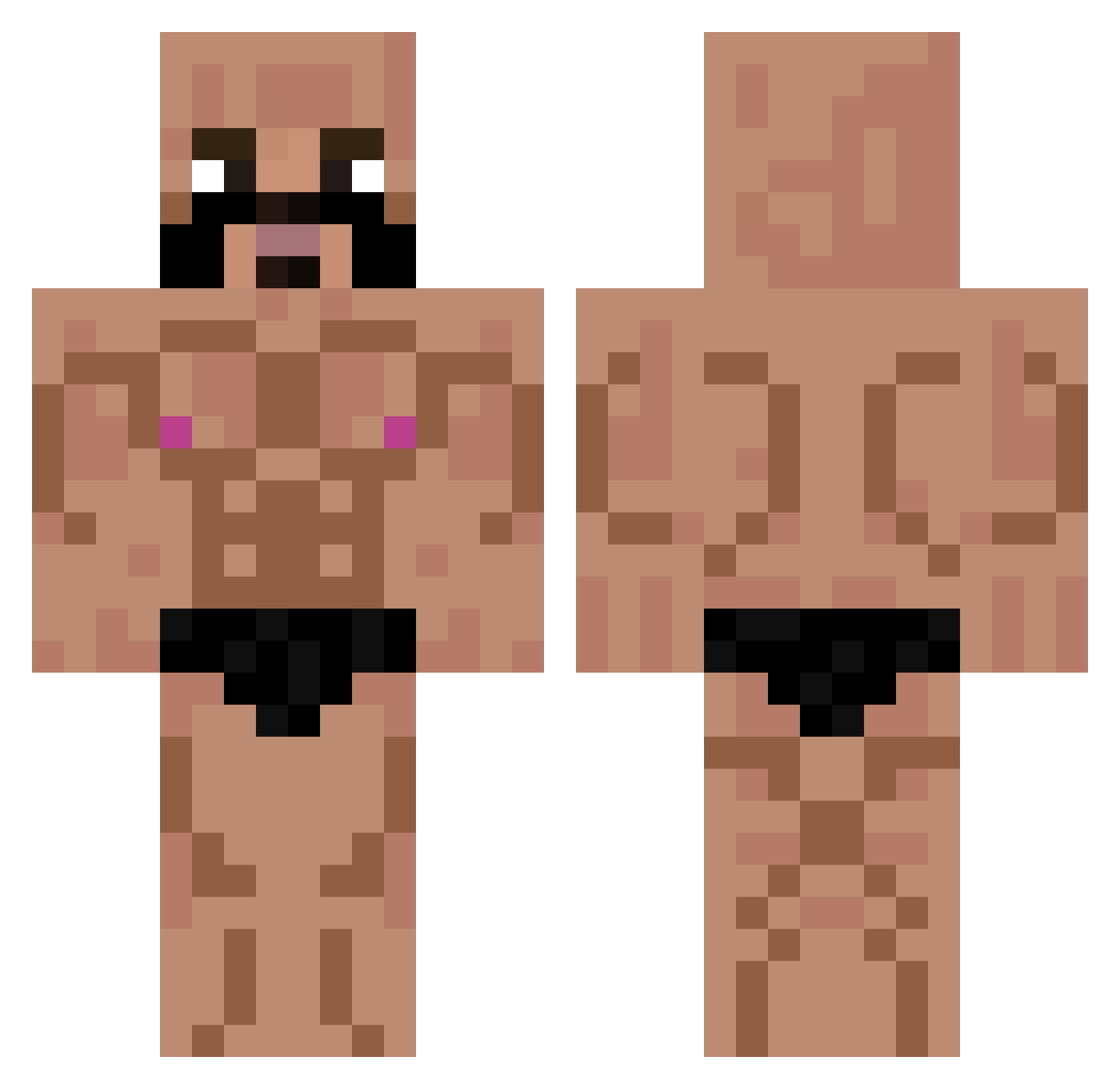 zara777 Minecraft skin, front and back view