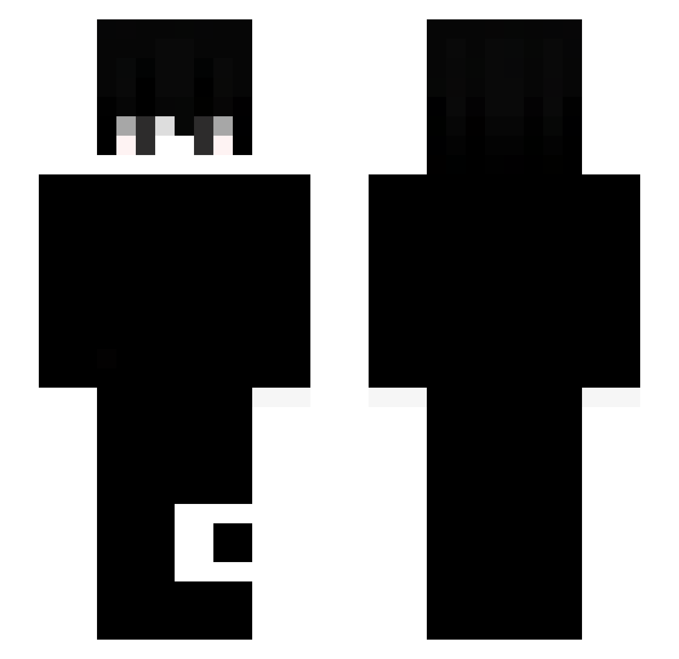 QwQx114 Minecraft skin, front and back view