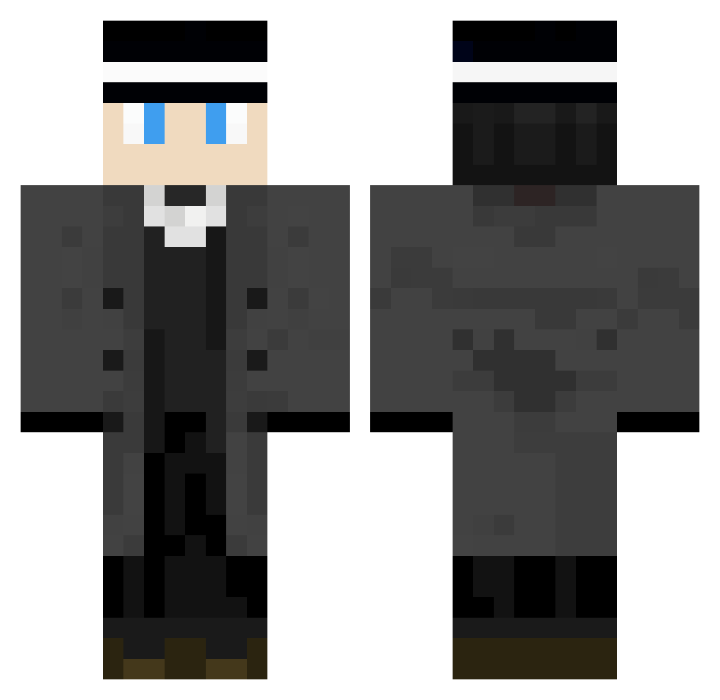 FennToppy Minecraft skin, front and back view