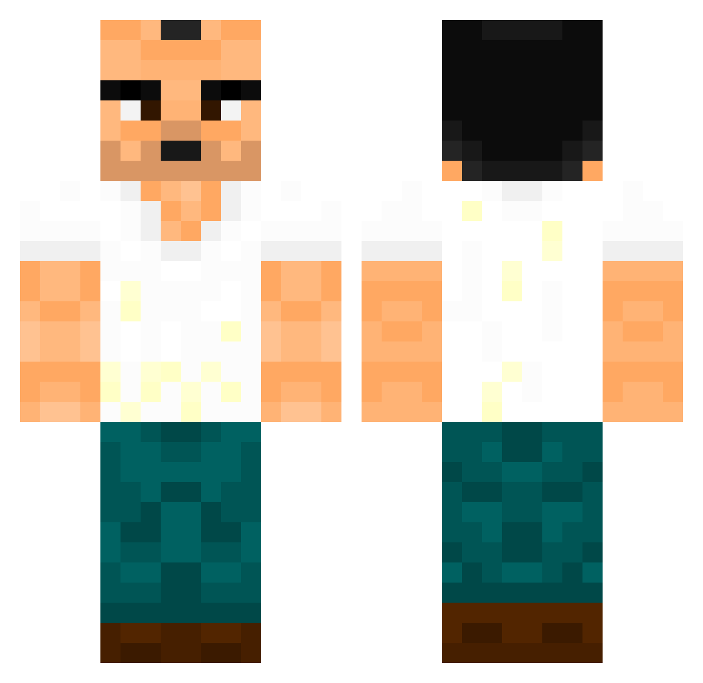 L0vland Minecraft skin, front and back view