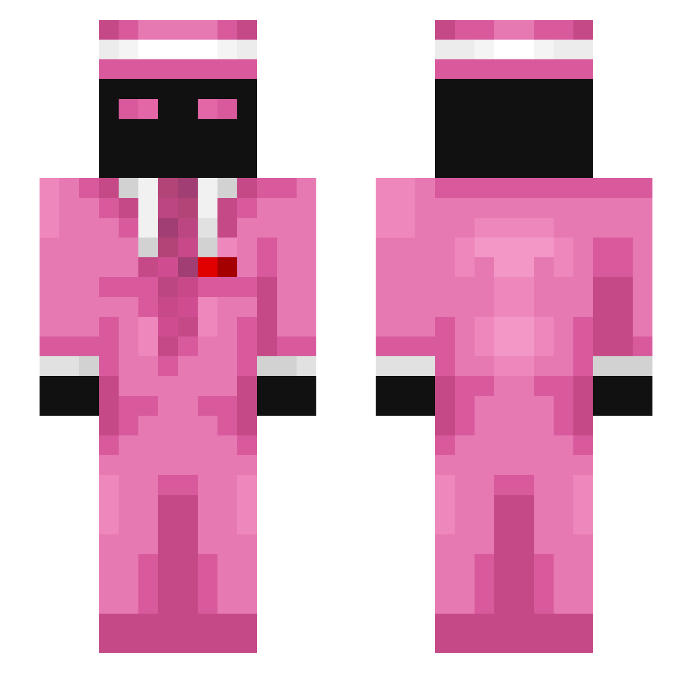 ninexz Minecraft skin, front and back view