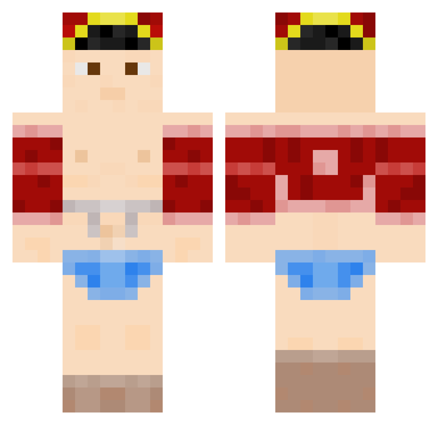 lolomorales Minecraft skin, front and back view