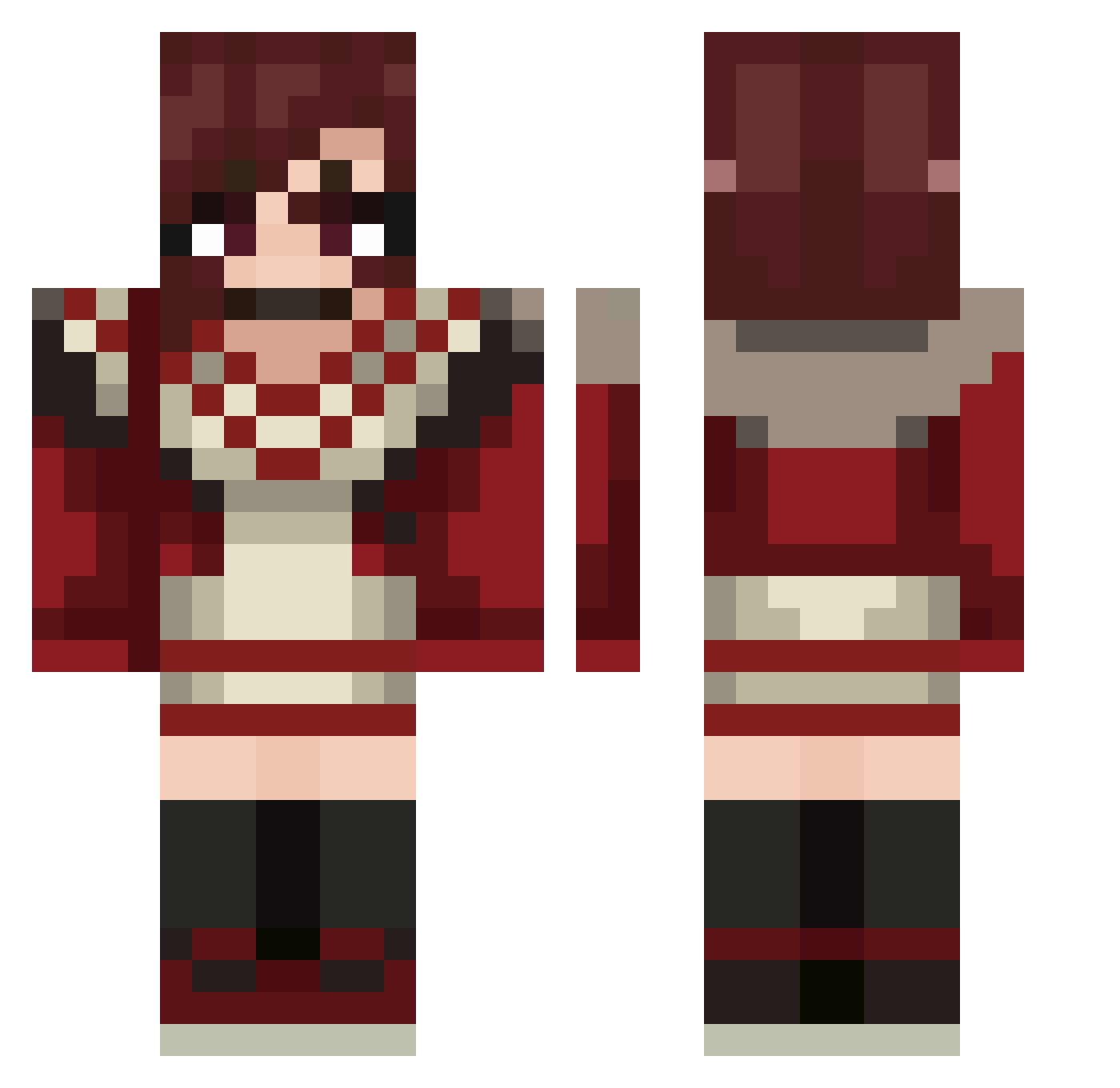 jaydenqz Minecraft skin, front and back view