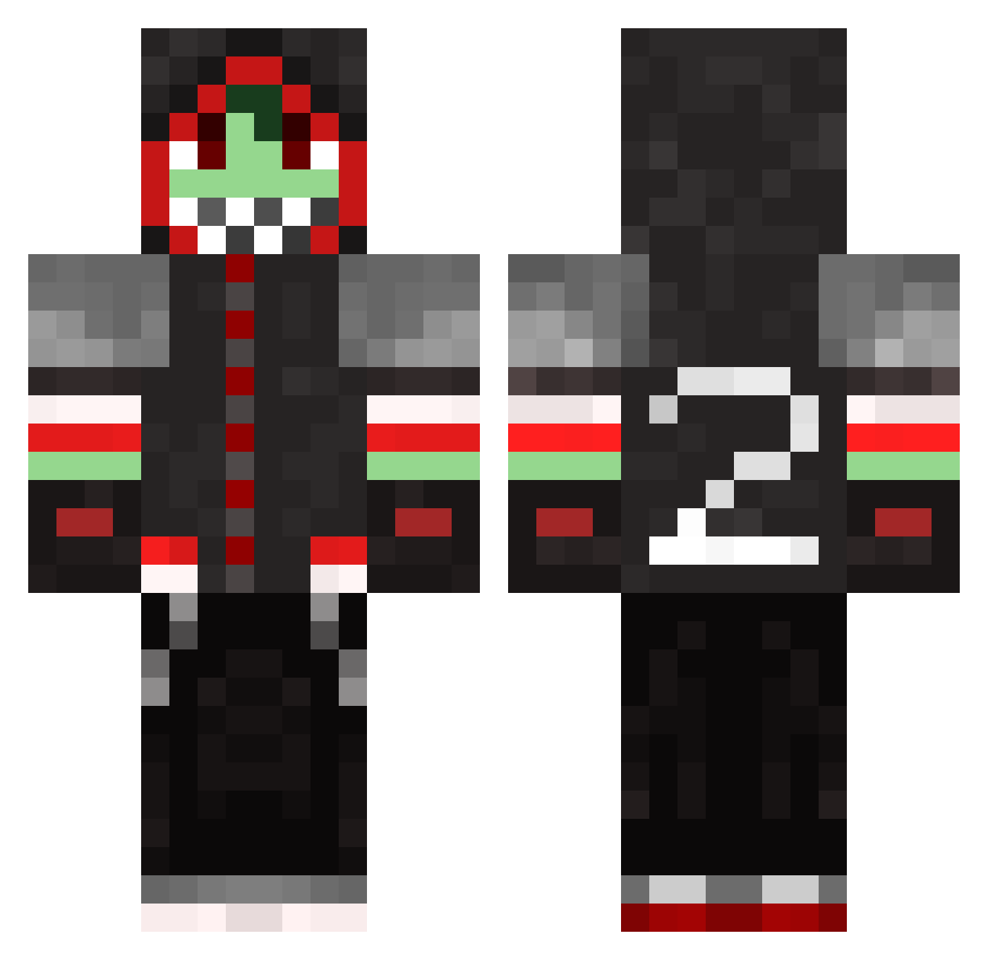 Dieb Minecraft skin, front and back view