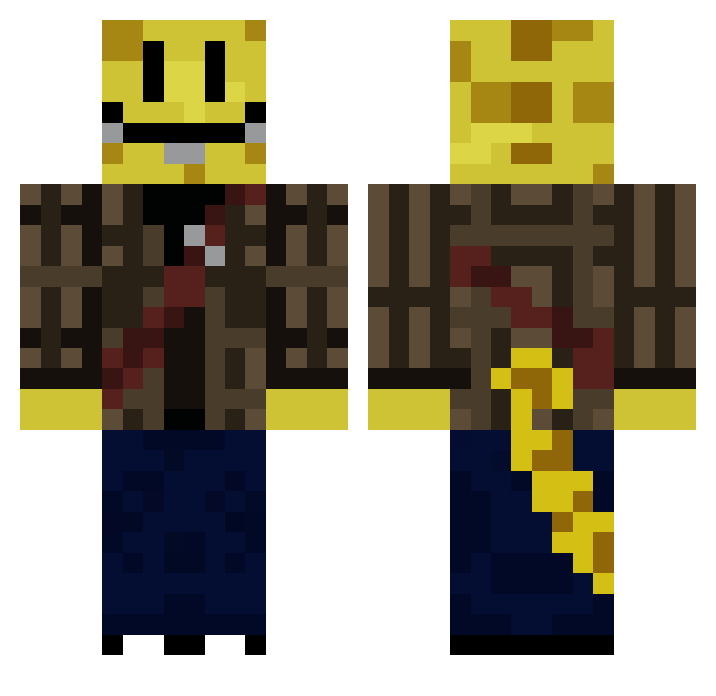 RuneForTheW Minecraft skin, front and back view