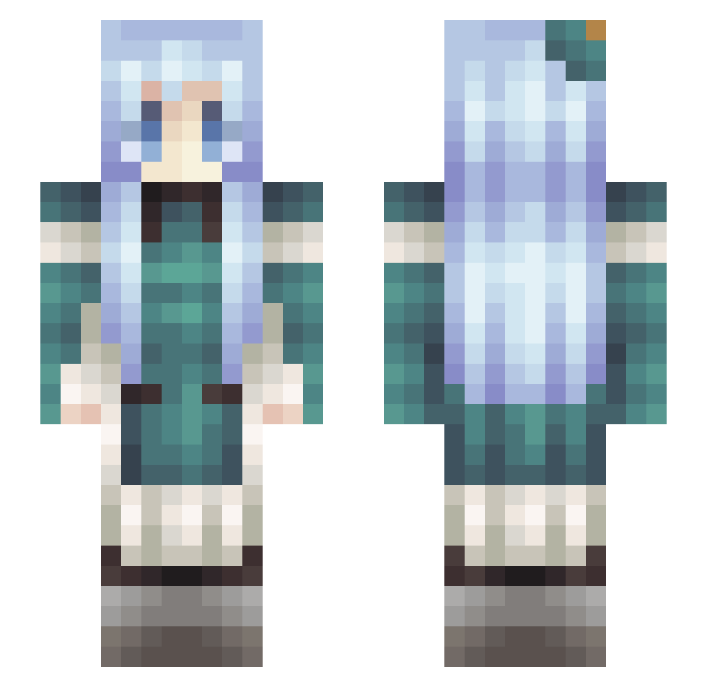 richehmc Minecraft skin, front and back view