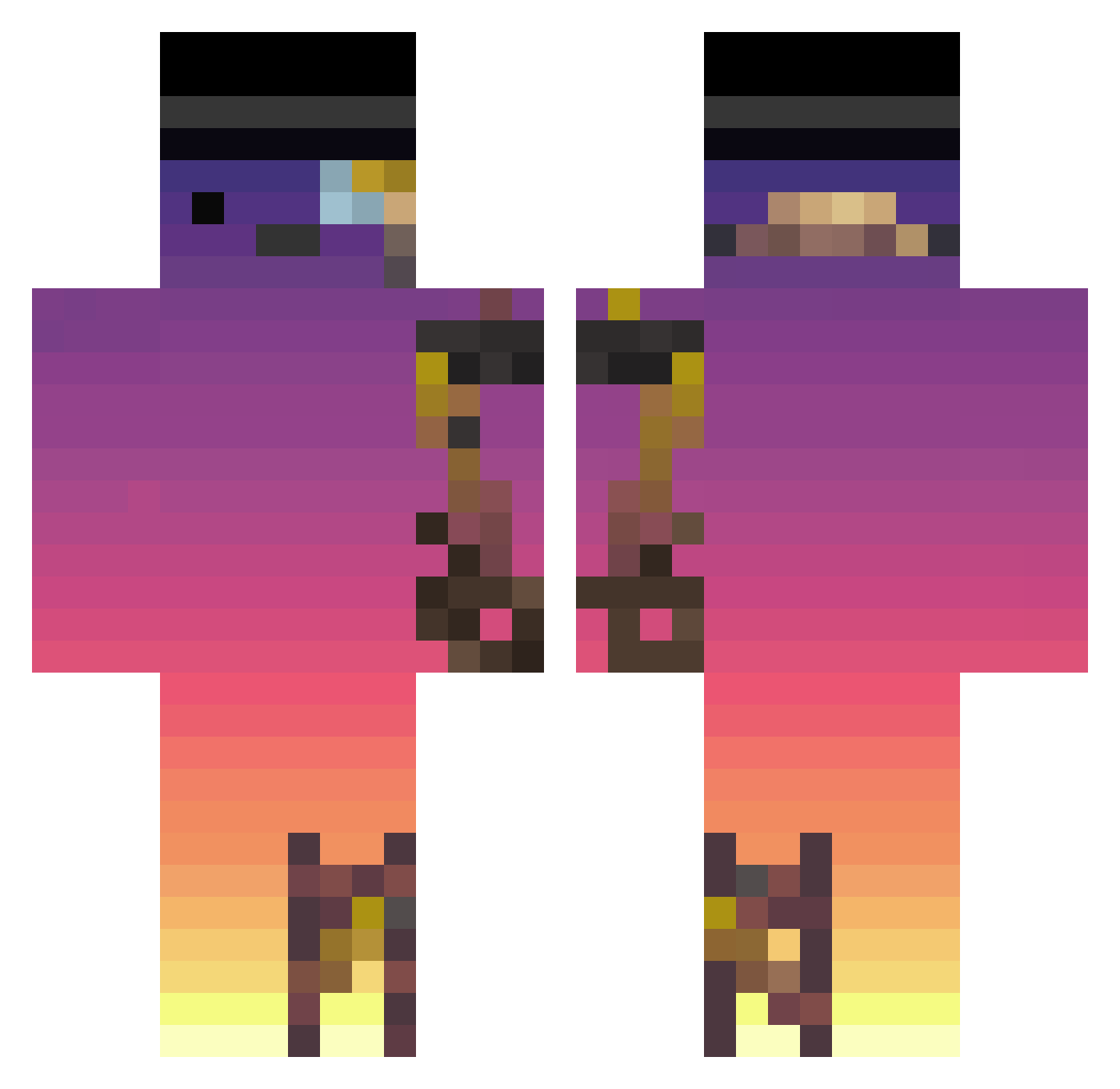 blue1258950 Minecraft skin, front and back view