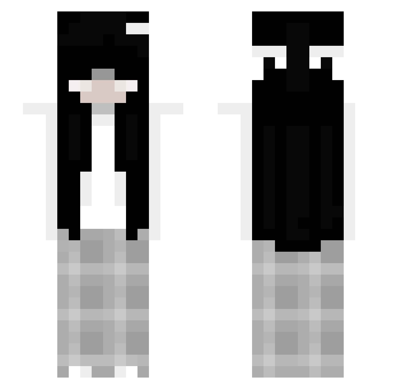 restingmiracleee Minecraft skin, front and back view