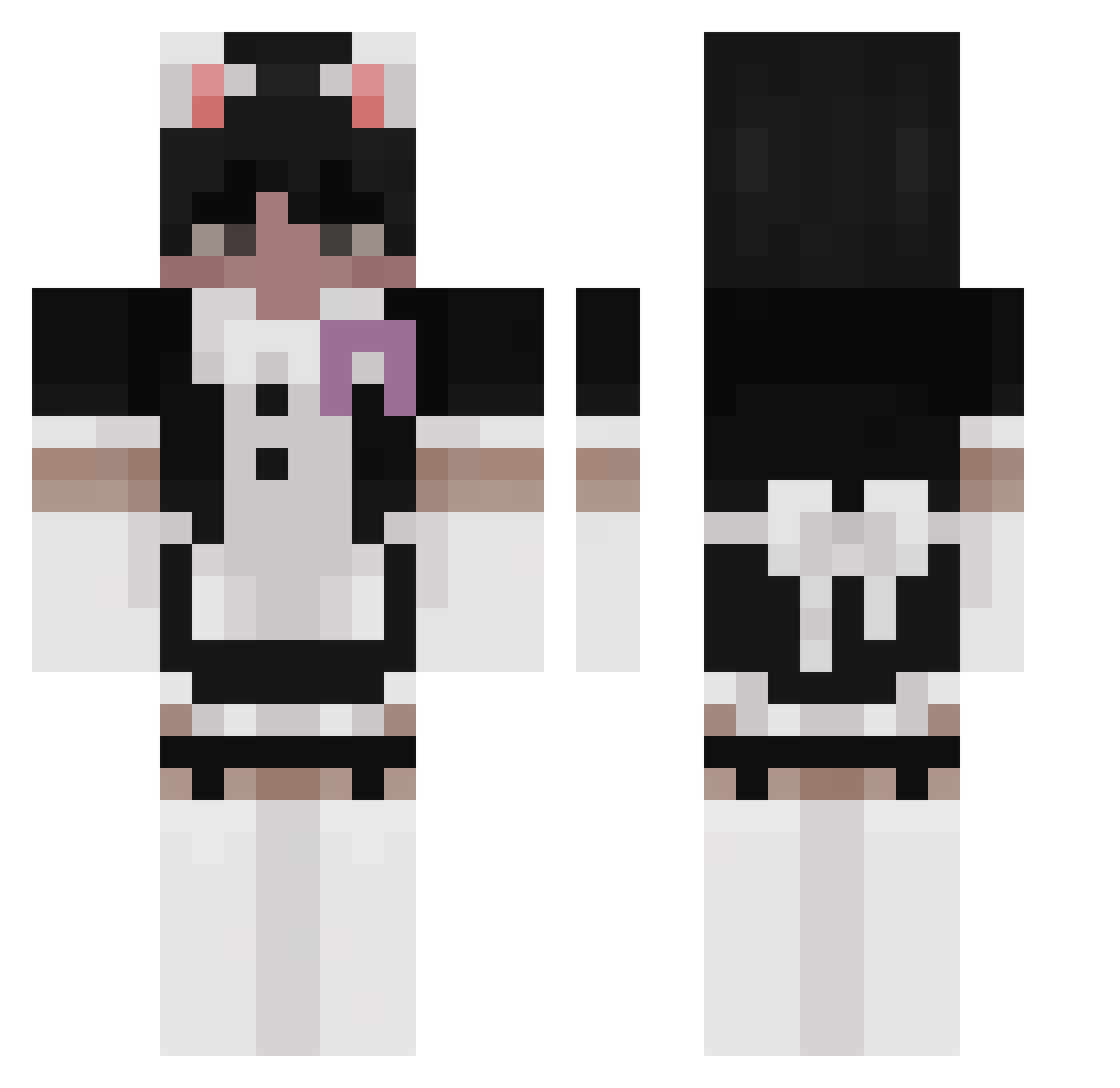 floppapanzer Minecraft skin, front and back view