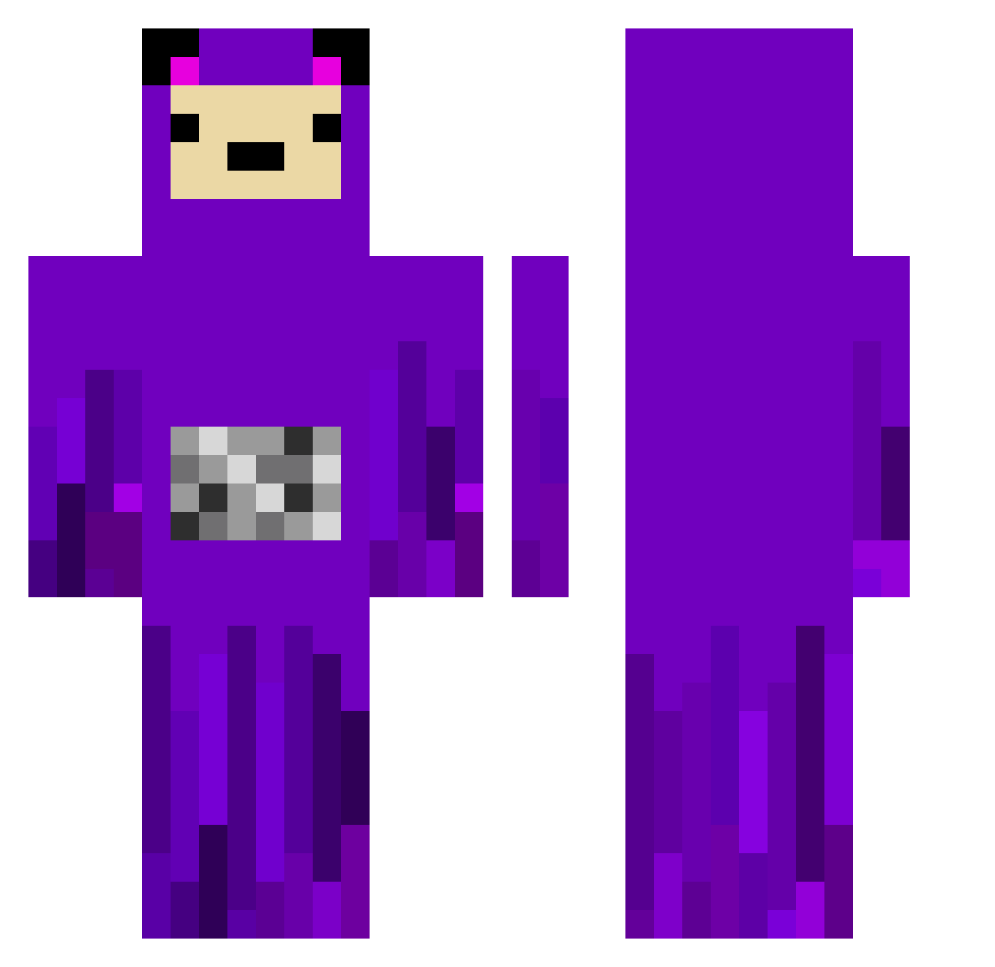 CappaPapa Minecraft skin, front and back view
