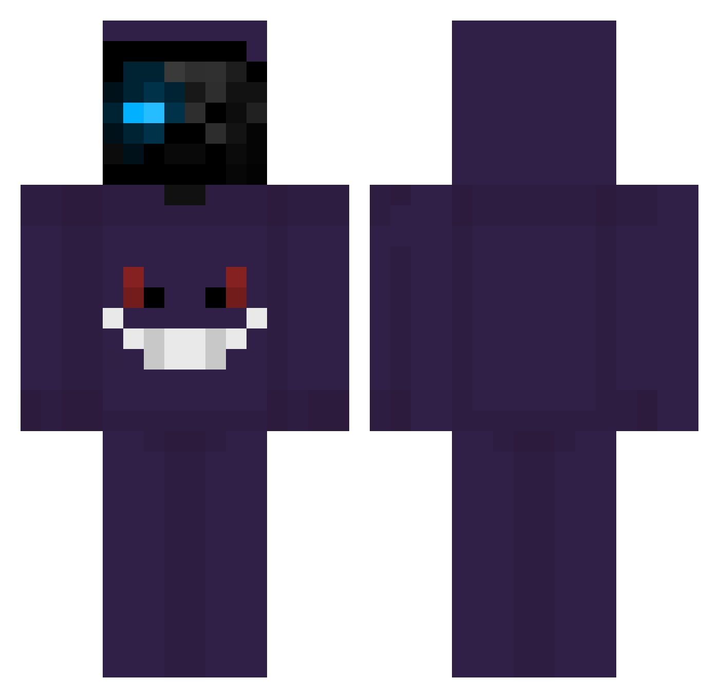 Walker123123 Minecraft skin, front and back view