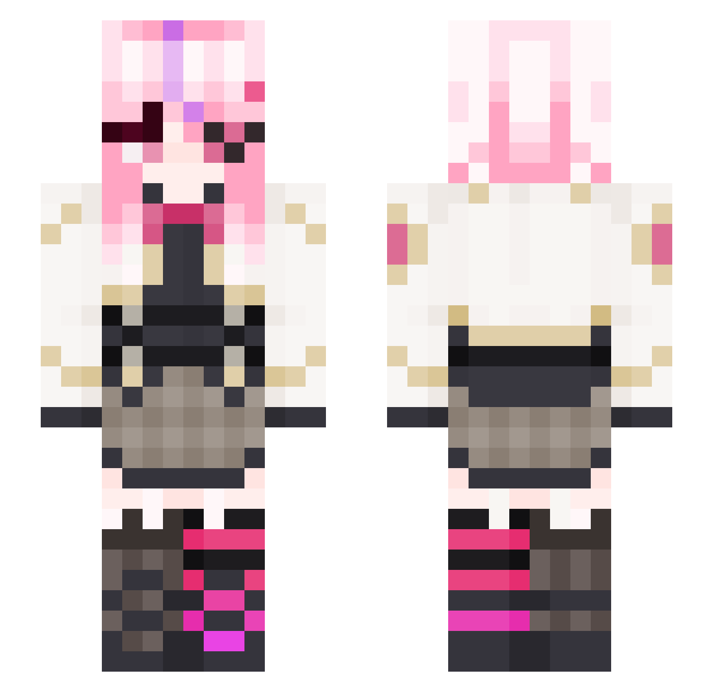 gamesTH555 Minecraft skin, front and back view