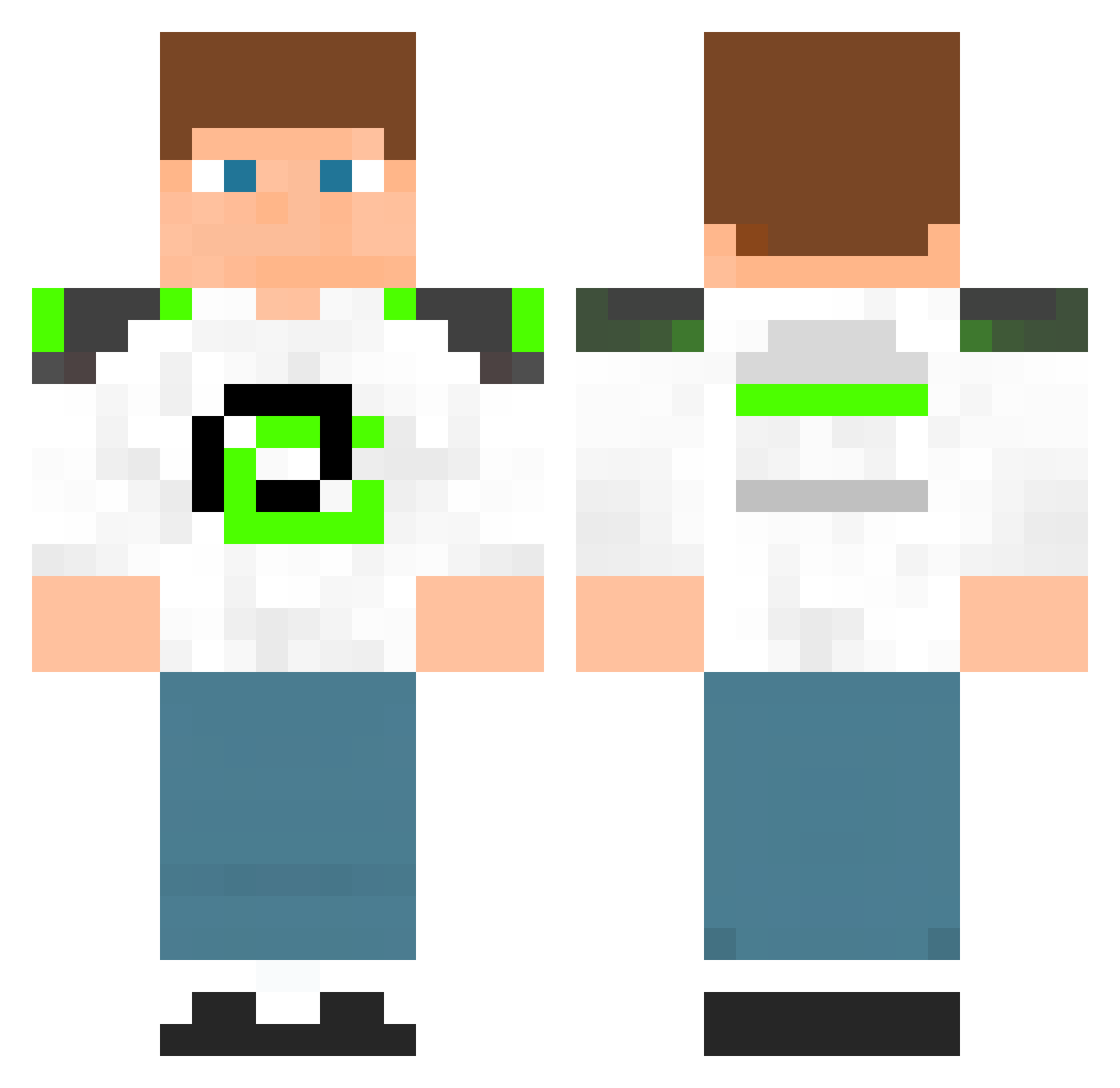 Sprunt Minecraft skin, front and back view