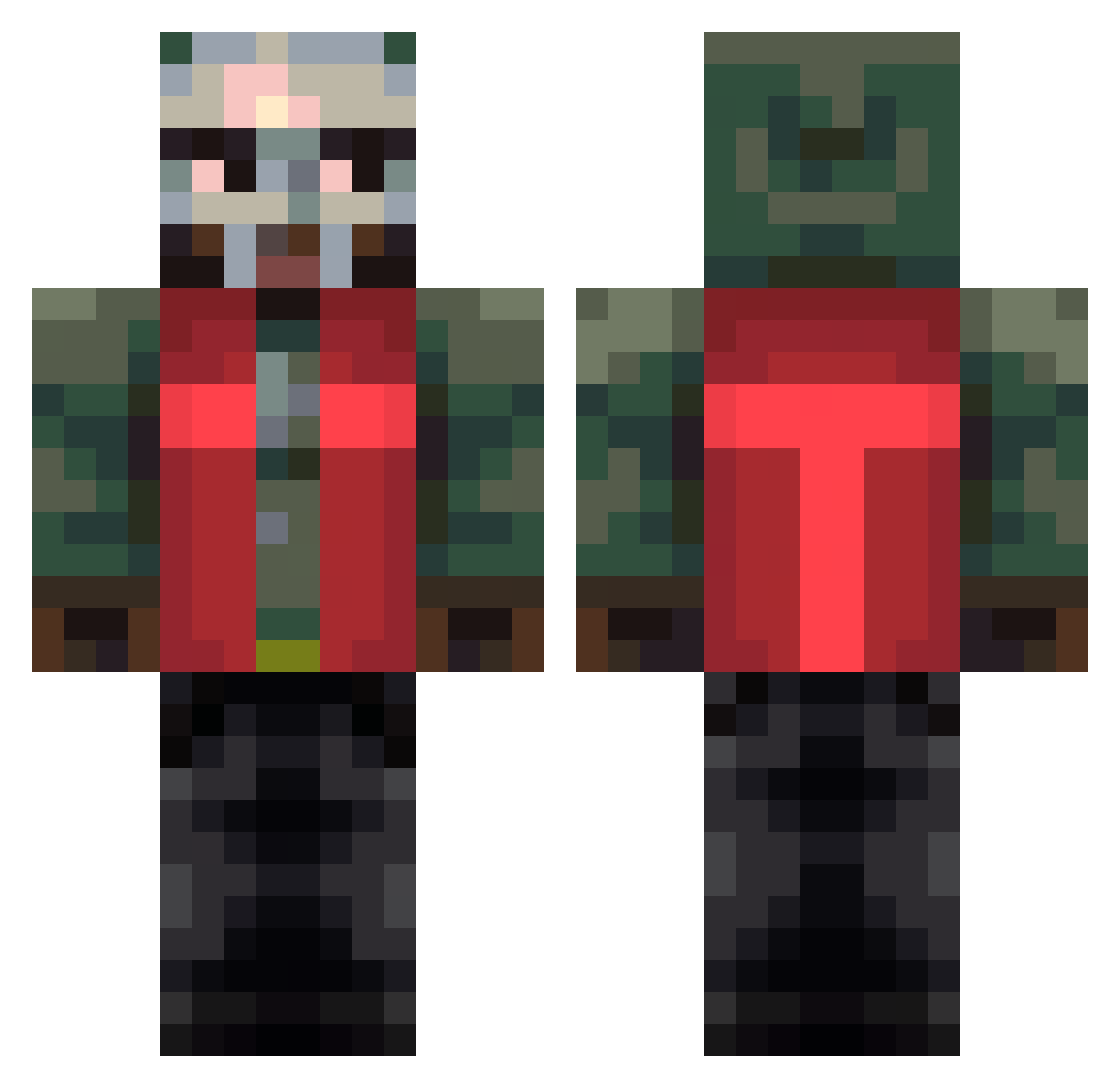 blindd333 Minecraft skin, front and back view