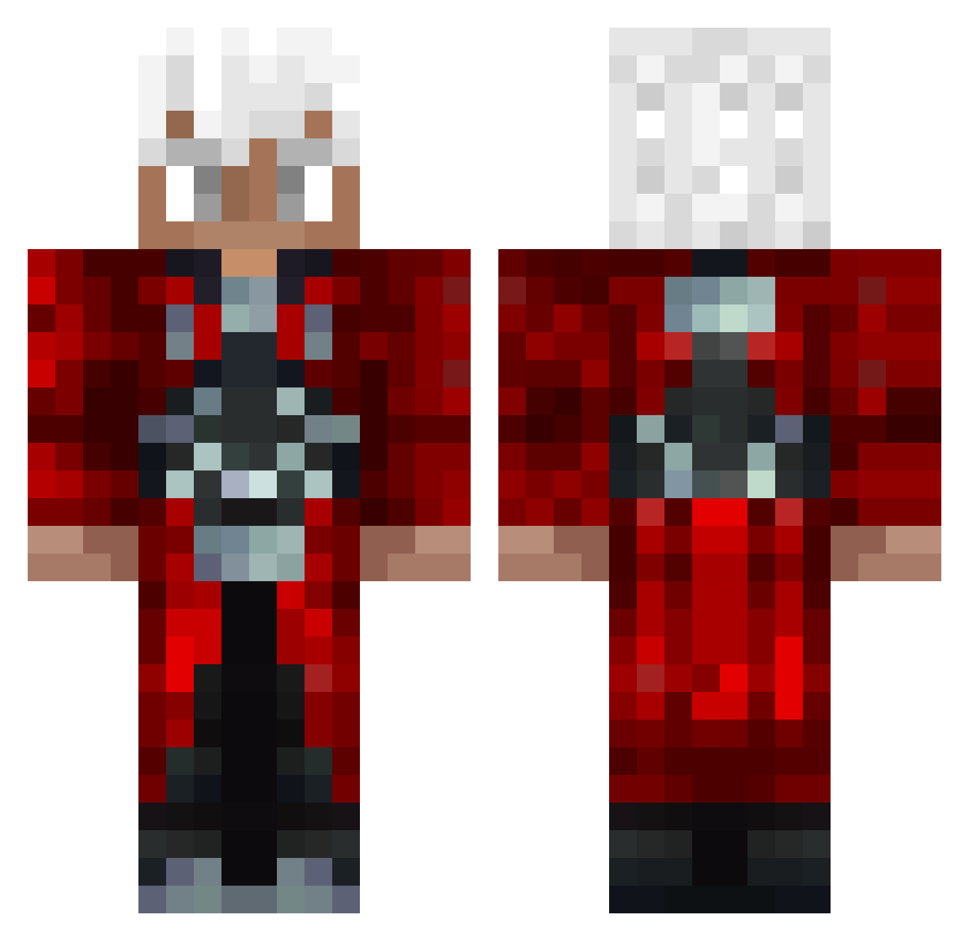 Silver5mith Minecraft skin, front and back view
