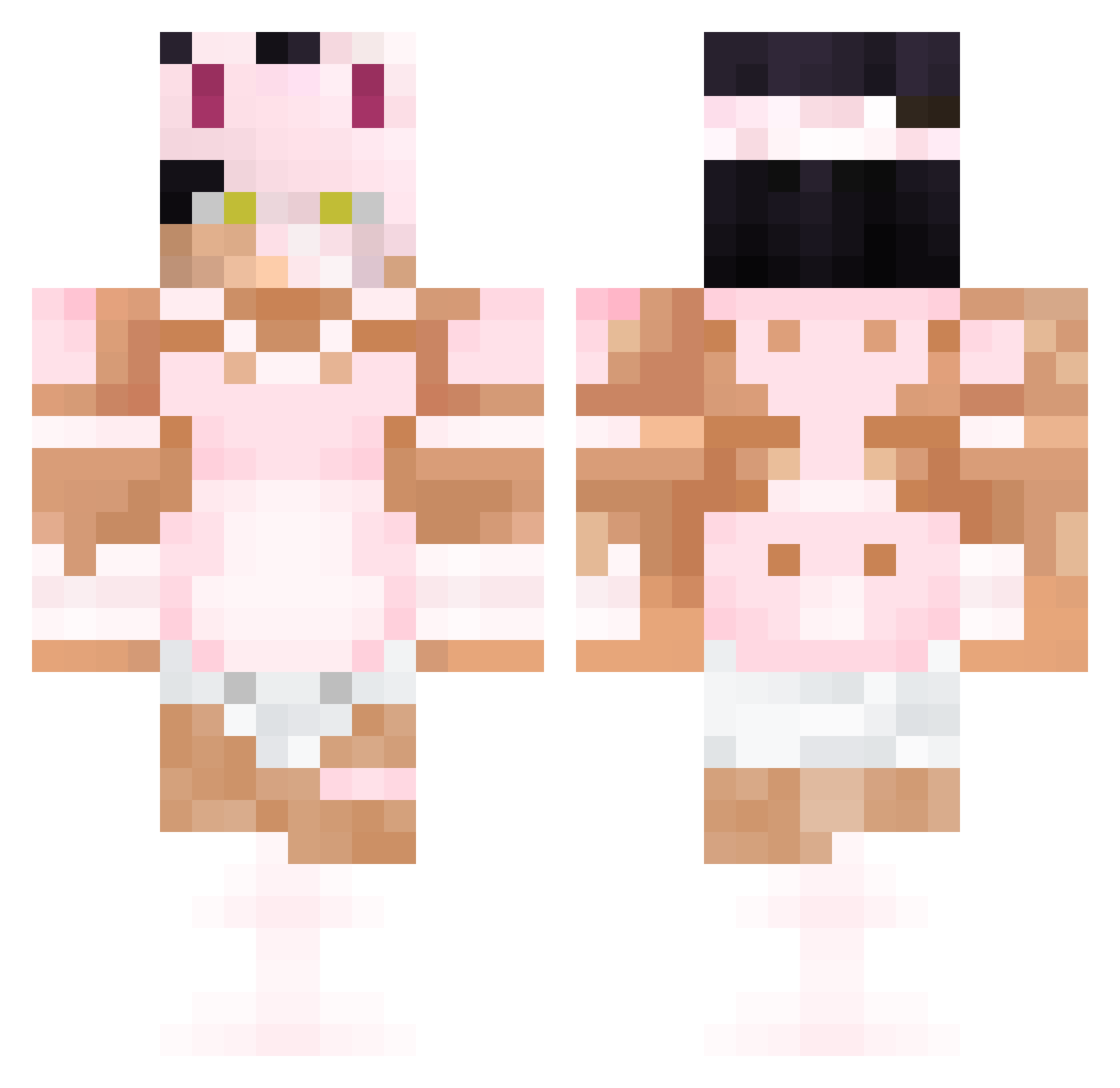 _Natsuu__ Minecraft skin, front and back view